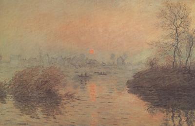 Claude Monet Sunset on the seine,Winter Effect (nn02) china oil painting image
